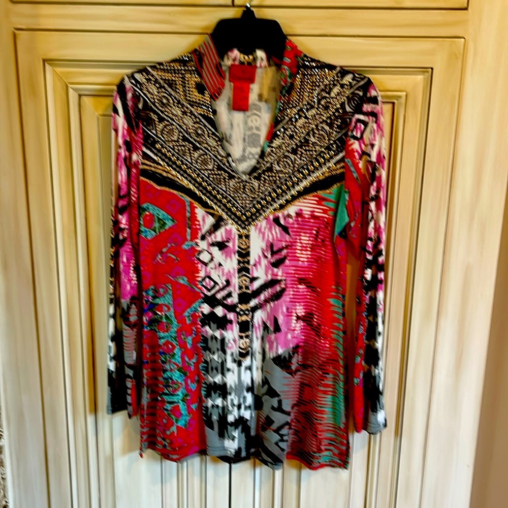 V Cristina rayon and spandex Tre with bling